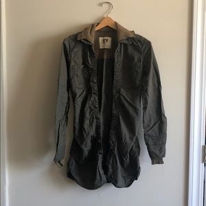 Vintage free people long sleeve button down tunic